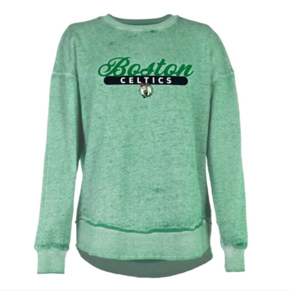 NBA Boston Celtics Women's Heathered Crew Neck Sweatshirt New With Tags - Picture 1 of 9